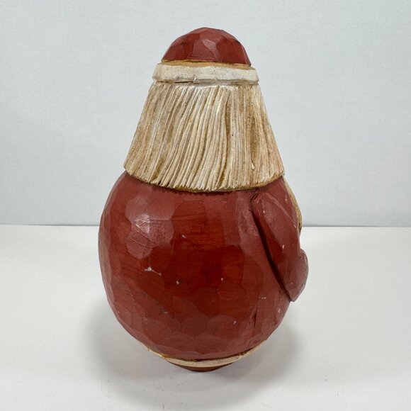 Vintage Wood Carved Santa Figure Jack Ashenfelter Signed 1989 Folk Art Primitive - Picture 7 of 11
